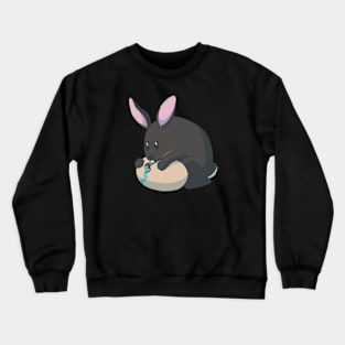 Egg painting black Easter bunny Crewneck Sweatshirt